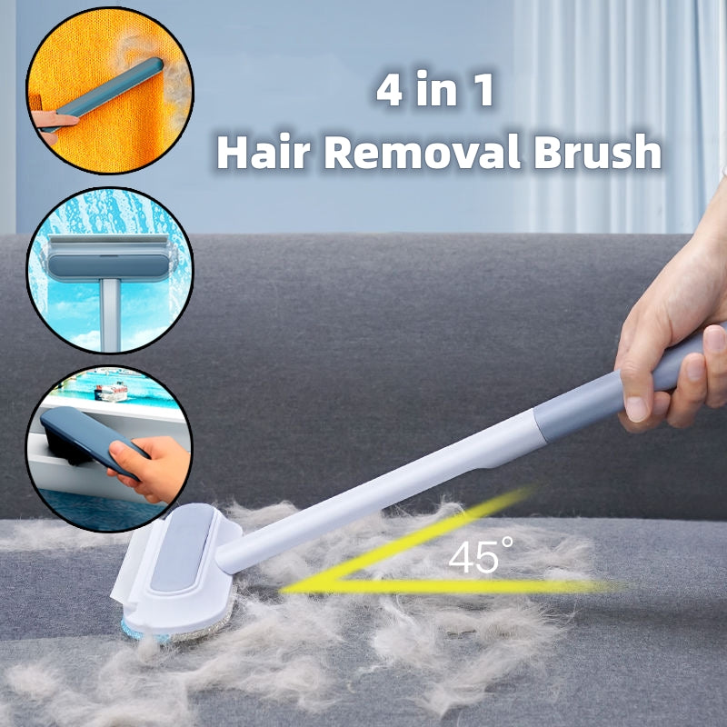 Escova Multifuncional 4 em 1 para Remoção de Pelos de Pets Cães e Gatos Limpador de Pelos Removedor de Pelos para Tela de Janela Ferramenta de Limpeza