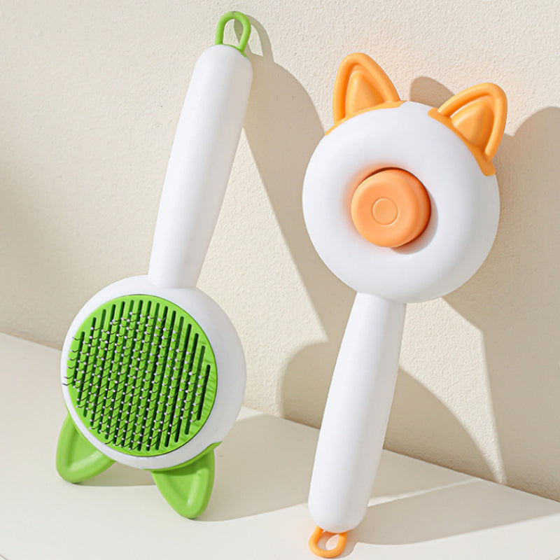Escova para Cães e Gatos Pente Auto-limpante Removedor de Pelos para Cães e Gatos Ferramentas de Higiene e Tosa Pente Desfrizante para Pets Acessórios para Cães e Gatos