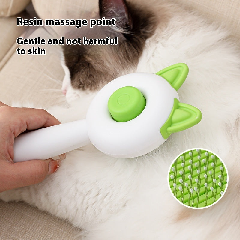 Escova para Cães e Gatos Pente Auto-limpante Removedor de Pelos para Cães e Gatos Ferramentas de Higiene e Tosa Pente Desfrizante para Pets Acessórios para Cães e Gatos